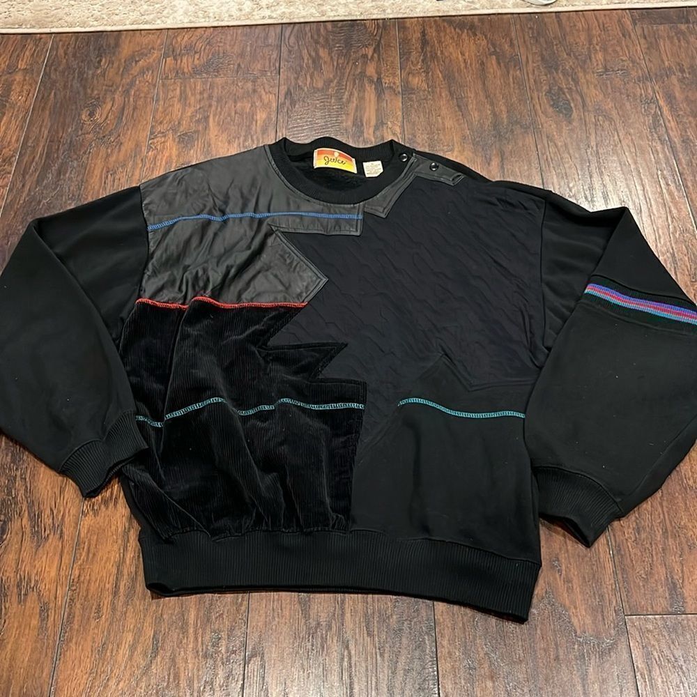 Juice Classic crewneck sweatshirt. Signature ZWD all over ‘reroll’ patchwork. XL